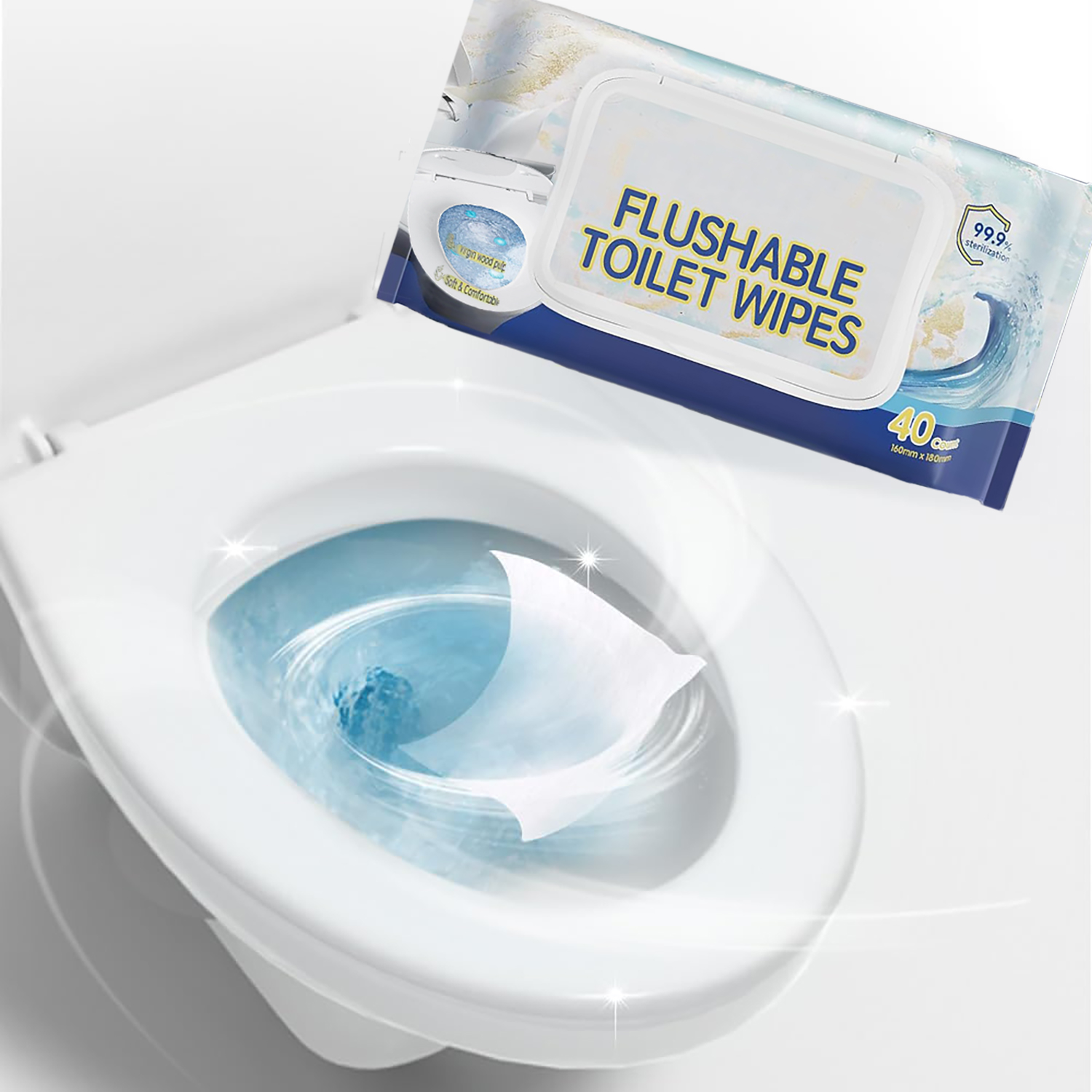 Flushable Bamboo Wet Wipes with Aloe Vera &ndash; Ultra-Soft & Eco-Friendly