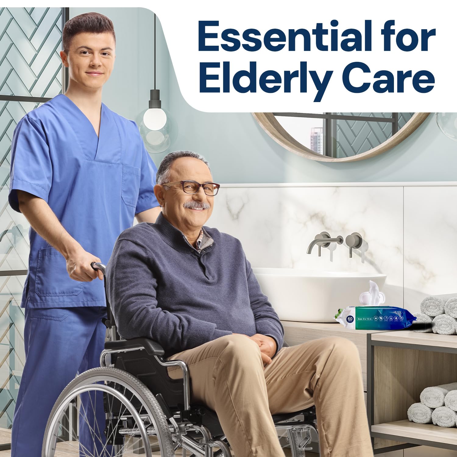 Unscented Travel & Sport Adult Cleansing Wipes for Hygiene Care