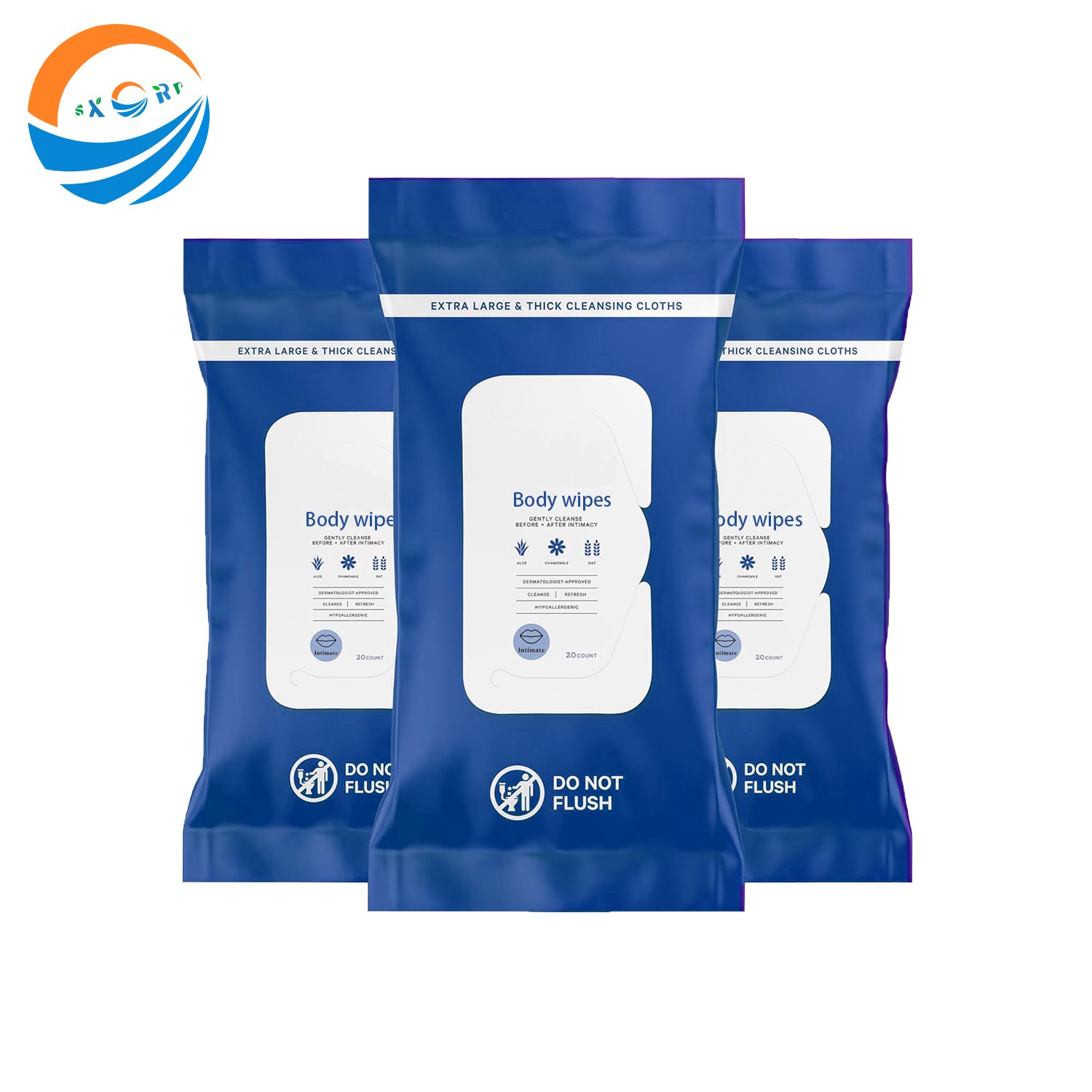 Adult Travel & Sport Wet Wipes - Unscented Body Cleanse