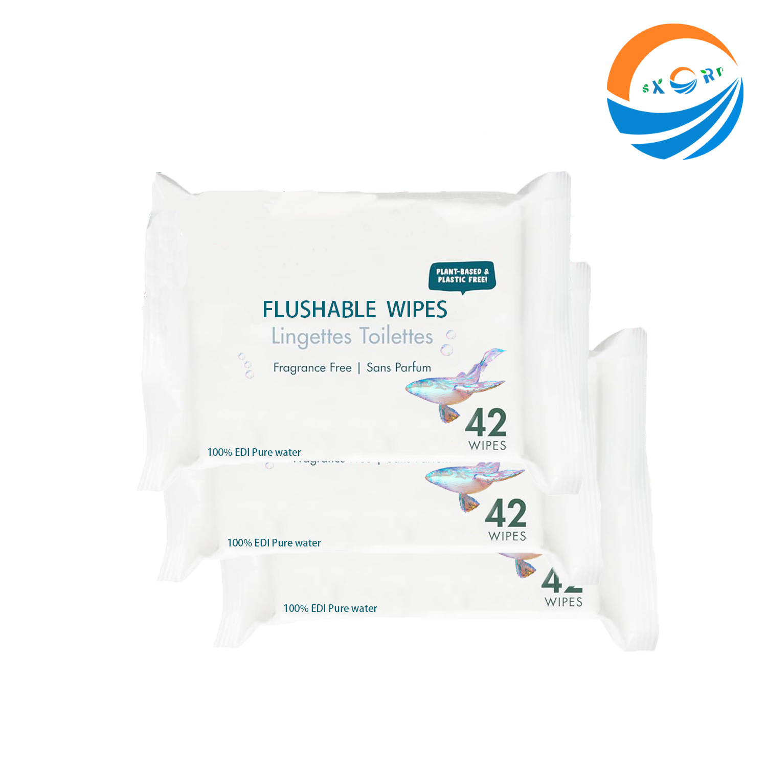 Flushable Bamboo Baby Wipes - Biodegradable & Unscented