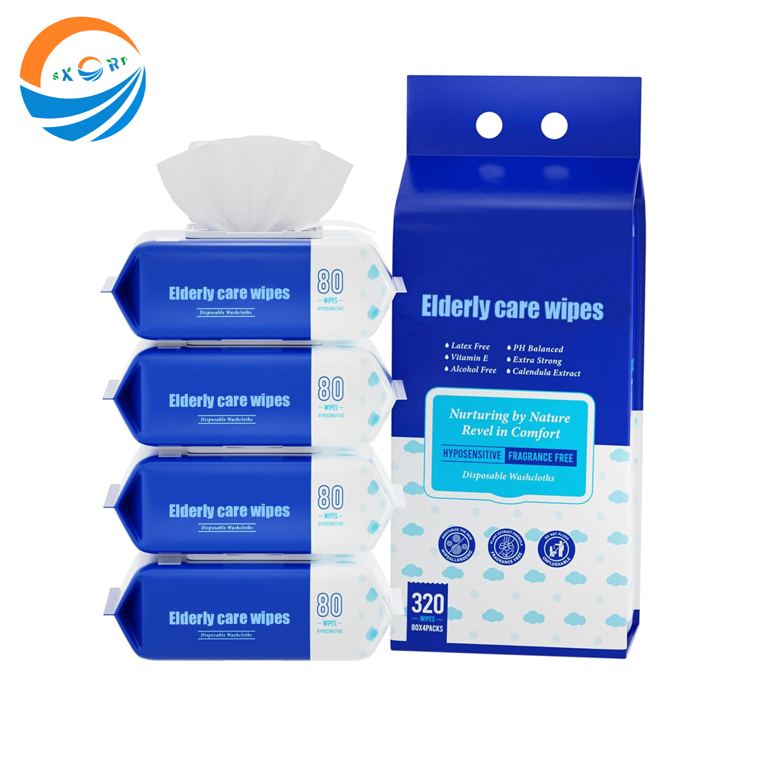 Senior Care Bath Wipes &ndash; Large, Full-Body Cleansing