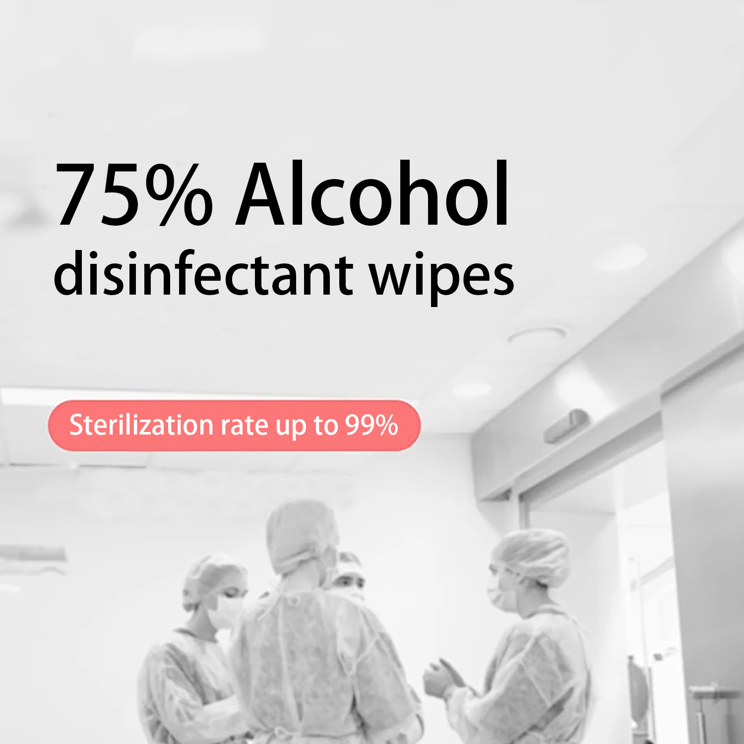 Household Alcohol Wipes - 75% Disinfectant Solution for Cleaning
