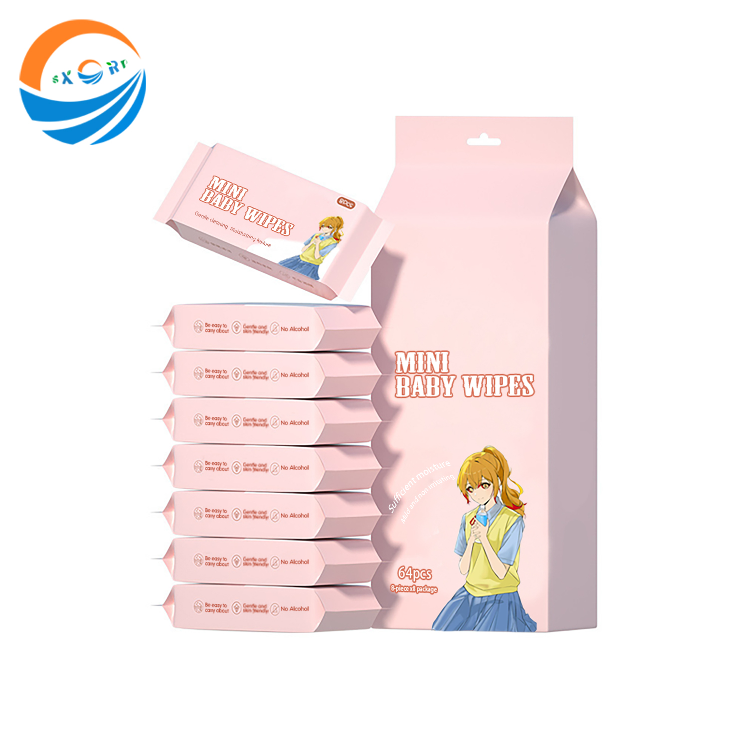 Organic Baby Wipes &ndash; Travel Size, Hypoallergenic, 10pcs