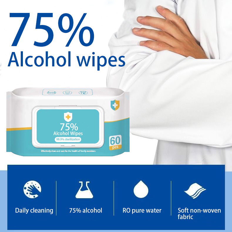 Travel-Ready Adult Bath Wipes: 75% Alcohol for Plane & Hospital Use