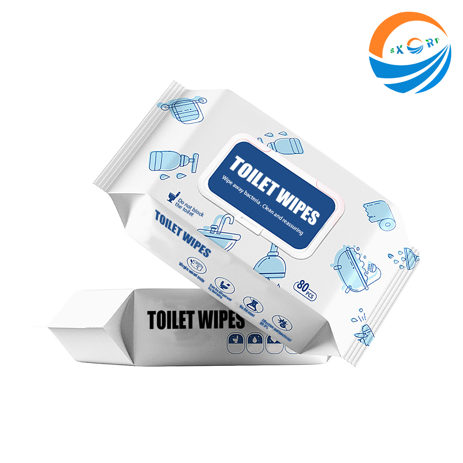 Eco Bamboo Flushable Wipes - Pure, pH Balanced & Green